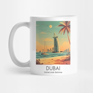 A Vintage Travel Illustration of Dubai - United Arab Emirates Mug